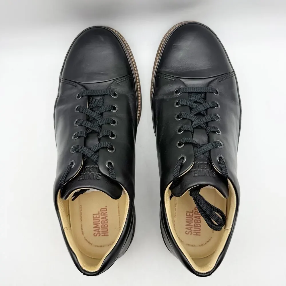Samuel Hubbard Mens DressFast Dress Sneaker Size 11 XWIDE Black Leather EUC